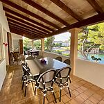 Villa in Portopetro - Überdachte Terrasse mit Meerblick