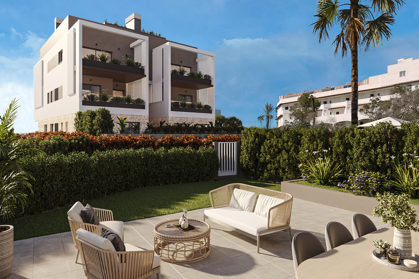 Apartment in Colonia San Jordi - Privater Garten mit Terrasse