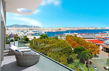 Penthouse in Palma - Atemberaubender Ausblick von der Terrasse