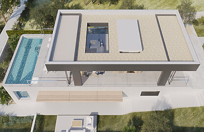 Villa in Cala Mandia - Neubau mit beeindruckender Architektur