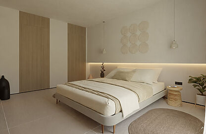 Penthouse in Puerto Pollenca - Geschmackvoll gestaltetes Schlafzimmer