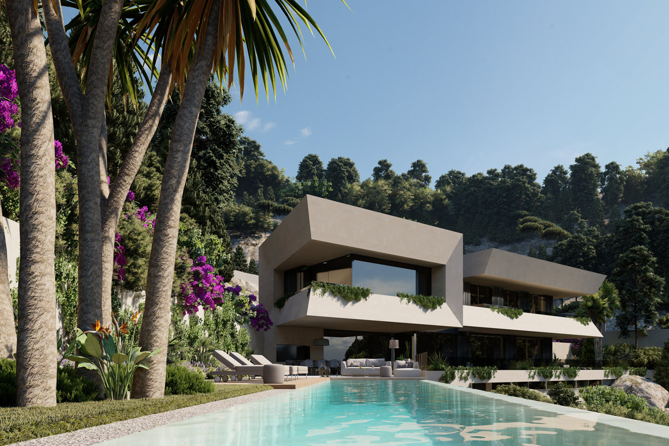 Grundstück in Son Vida - Vorprojekt für eine moderne Villa