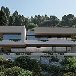 Grundstück in Son Vida - Illustration: Blick auf die moderne Villa