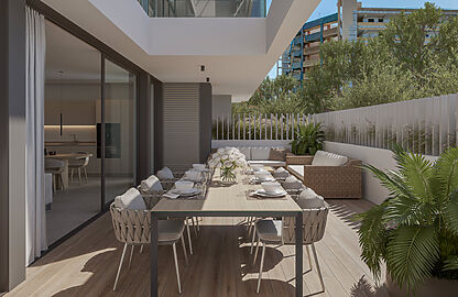 Apartment in Cala Mayor - schöne Terrasse mit Privatsphäre 