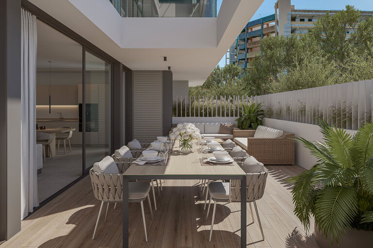 Apartment in Cala Mayor - schöne Terrasse mit Privatsphäre 