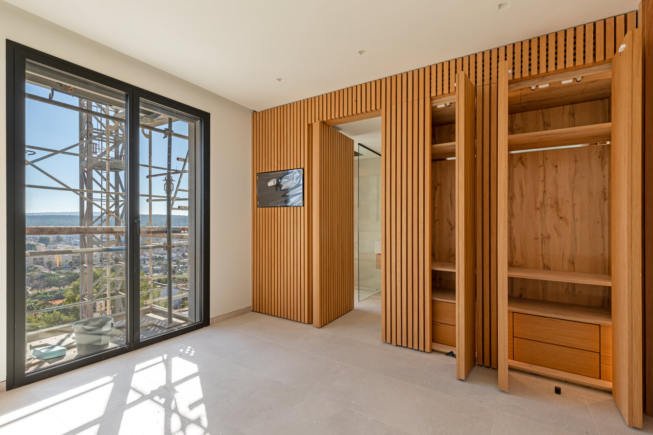 Penthouse in Santa Ponsa - Gemütliches Schlafzimmer mit Einbauschränken