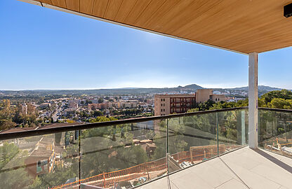 Penthouse in Santa Ponsa - Überdachte Terrasse mit Panoramablick