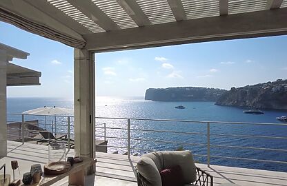 Villa in Port Andratx - Überdachte Terrassen mit sagenhaftem Blick aufs Meer