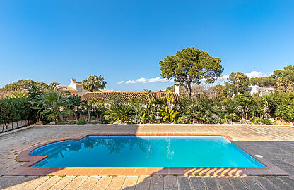 Villa in Bahia Blava - Pool mit umliegender Terrasse