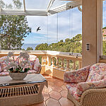 Villa in Costa de la Calma - Verglaste Terrasse mit Meerblick