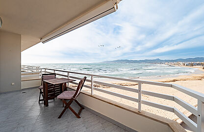Apartment in Playa de Palma - Überdachte Terrasse mit Meerblick