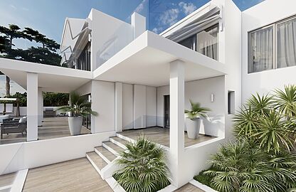 Moderne Neubau Villa Umbauprojekt mit Panorama Meerblick in Santa POnsa 7