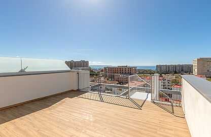 Penthouse in Palma - Sonnige Dachterrasse mit Blick zum Meer