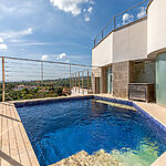 Penthouse in Establiments - Privater Pool mit Panorama-Meerblick