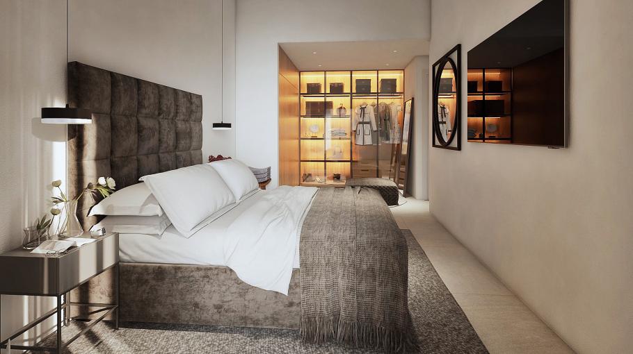 Apartment in Colonia Sant Jordi - Modernes Schlafzimmer mit Einbauschränken