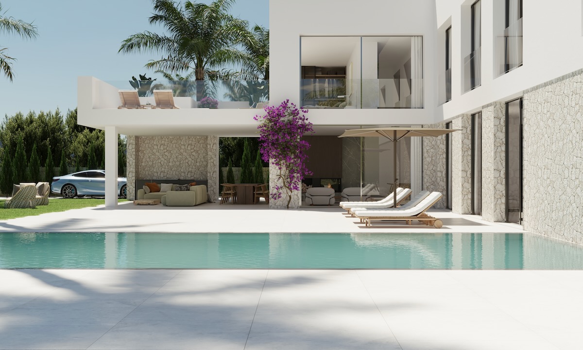 Neubau Projekt einer modernen Villa mit Panoramablick 1