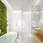 Apartment in Palma - Modernes Badezimmer mit Badewanne und Dusche