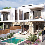 Neugebaute Doppelhaushälfte mit Meerblick und Pool in Bahia Grande 1