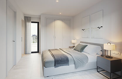 Doppelhaushälfte in Cala Romantica - Schlafzimmer mit Einbauschrank