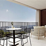 Penthouse in Bunyola - Überdachte Terrasse mit Panoramablick