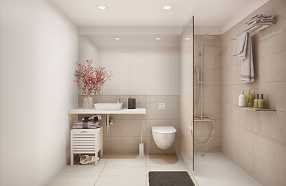 Penthouse in Bunyola - Exklusives Badezimmer mit Duschecke