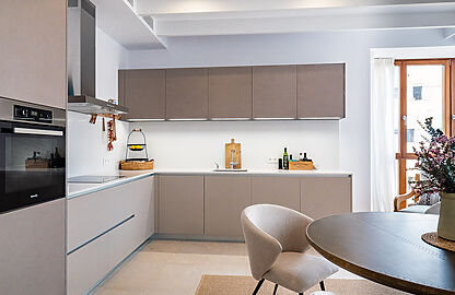 Penthouse in Palma - Moderne, voll ausgestattete Küche