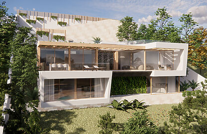 Projekt einer modernen Villa mit Meerblick in Costa de la Calma 1