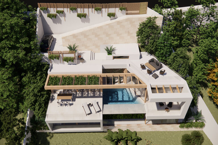 Projekt einer modernen Villa mit Meerblick in Costa de la Calma 3