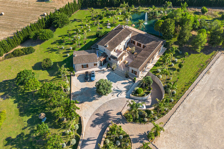 Finca in Montuiri - Luftansicht des mediterranen Luxus Anwesen