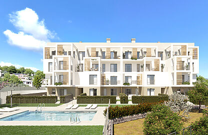 Penthouse in Torrenova - Außenansicht des Neubauprojekts in Strandnähe